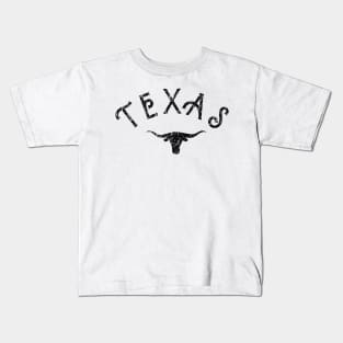 Texas Bulle Vintage Pride Western USA Kids T-Shirt